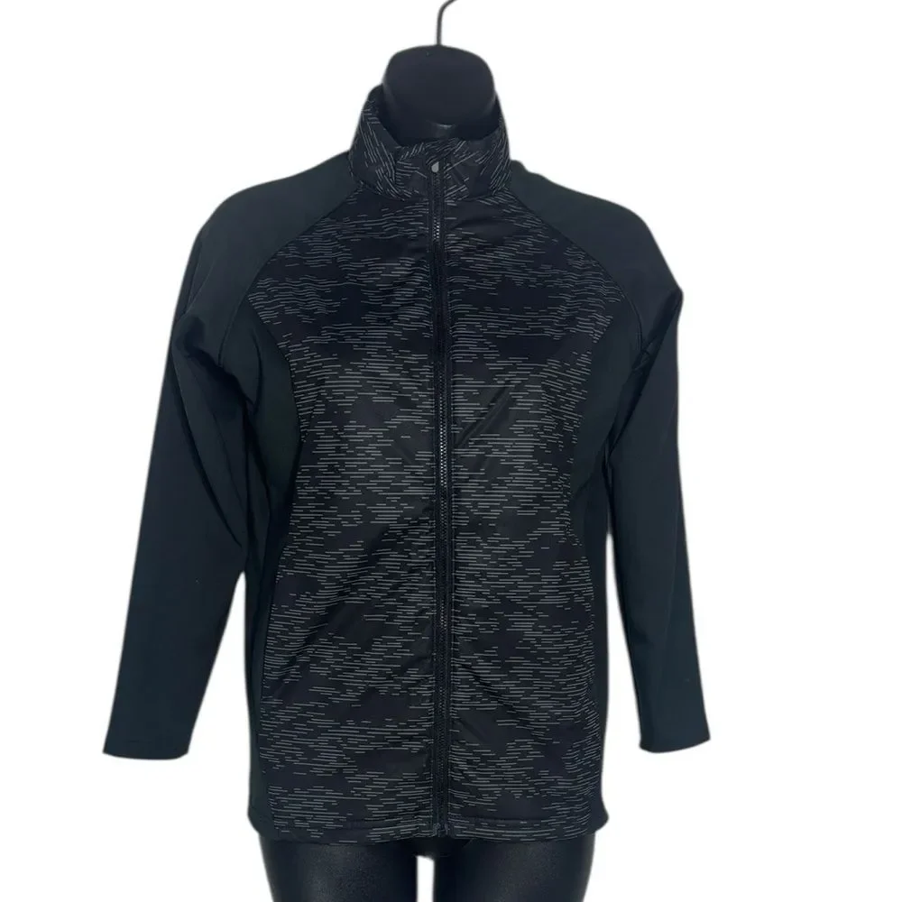 Peter millar kids medium 9/10 merge elite hybrid jacket black grey performance